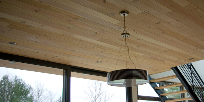 Entrée Accent Bois Mur & Plafond Panneaux à lamelles en bois F75 de noix  Chêne blanc -  Canada